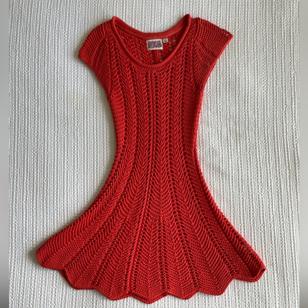Anthropologie Rosie Neira Sweater Dress in Coral